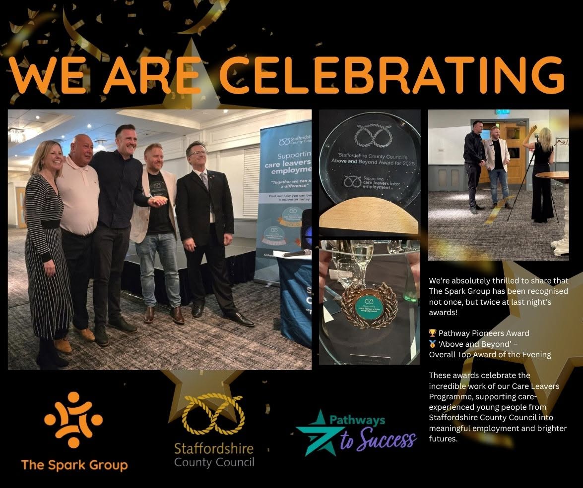We are celebrating — Spark Group wins two awards for the Care Leavers Programme