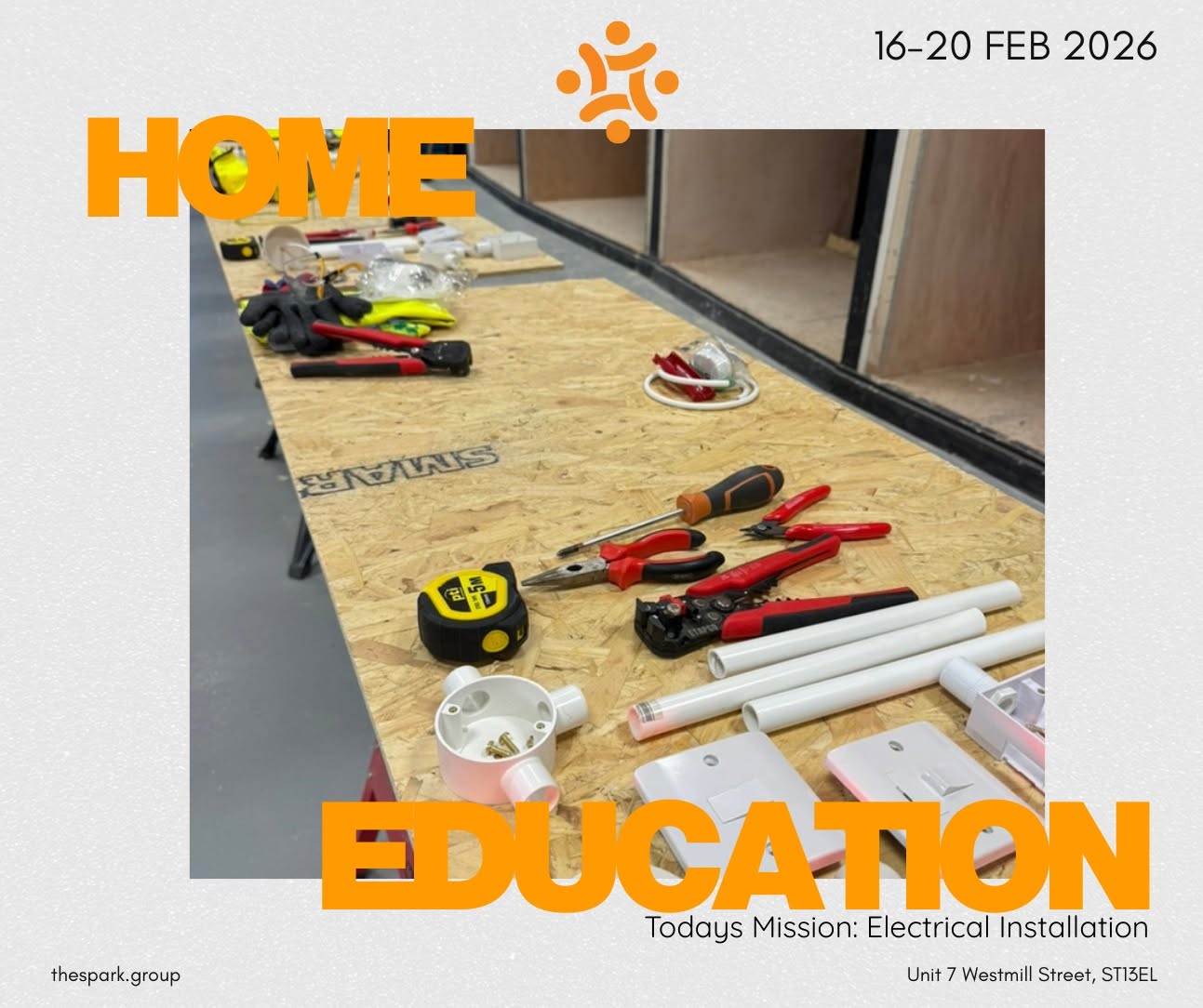 Home Education week — electrical installation at Unit 7 Westmill Street